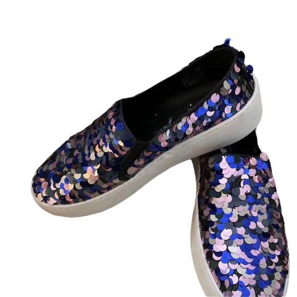 Free People Disco Sequin slides multi color sneakers so unique and rare 37 6.5 - Picture 3 of 5